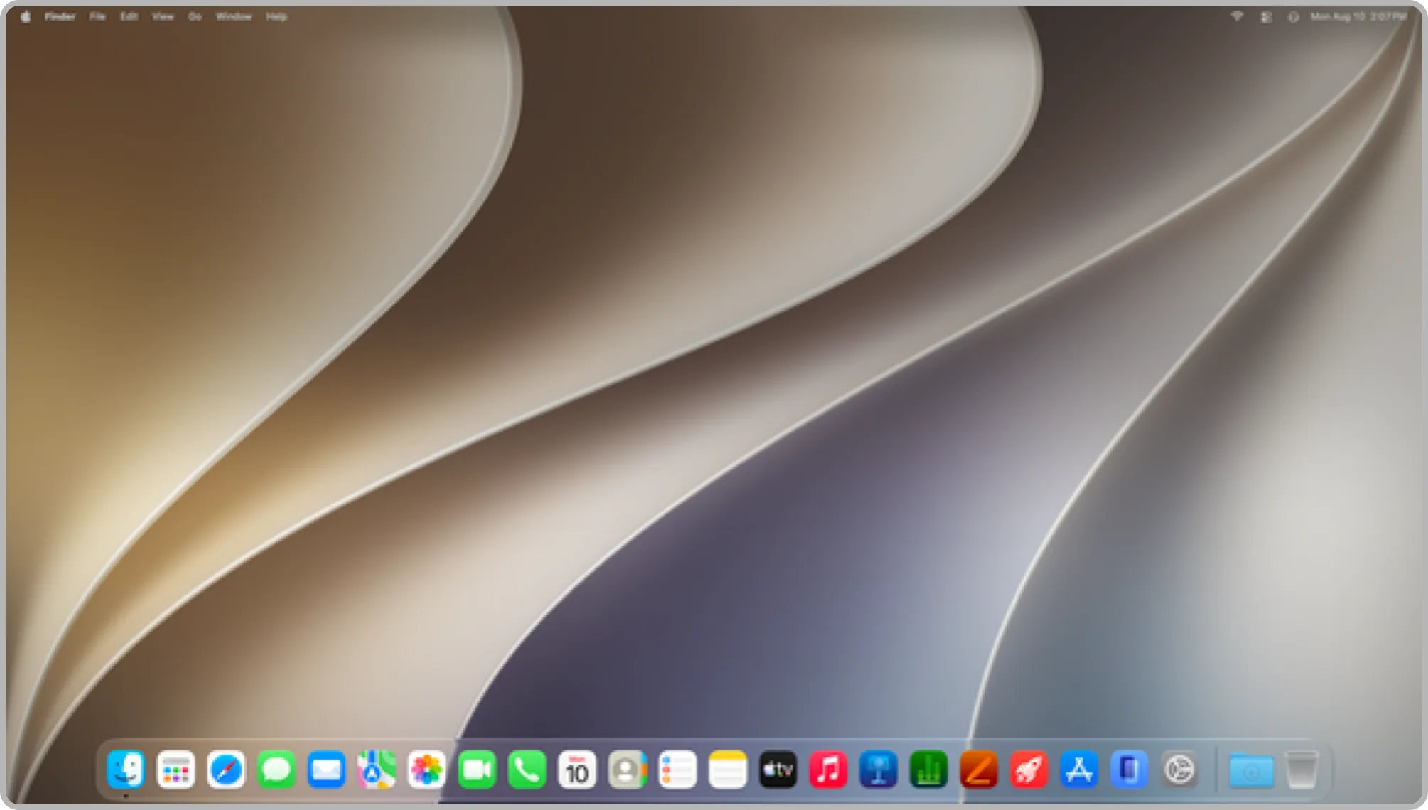A Mac desktop on the glasses' screen